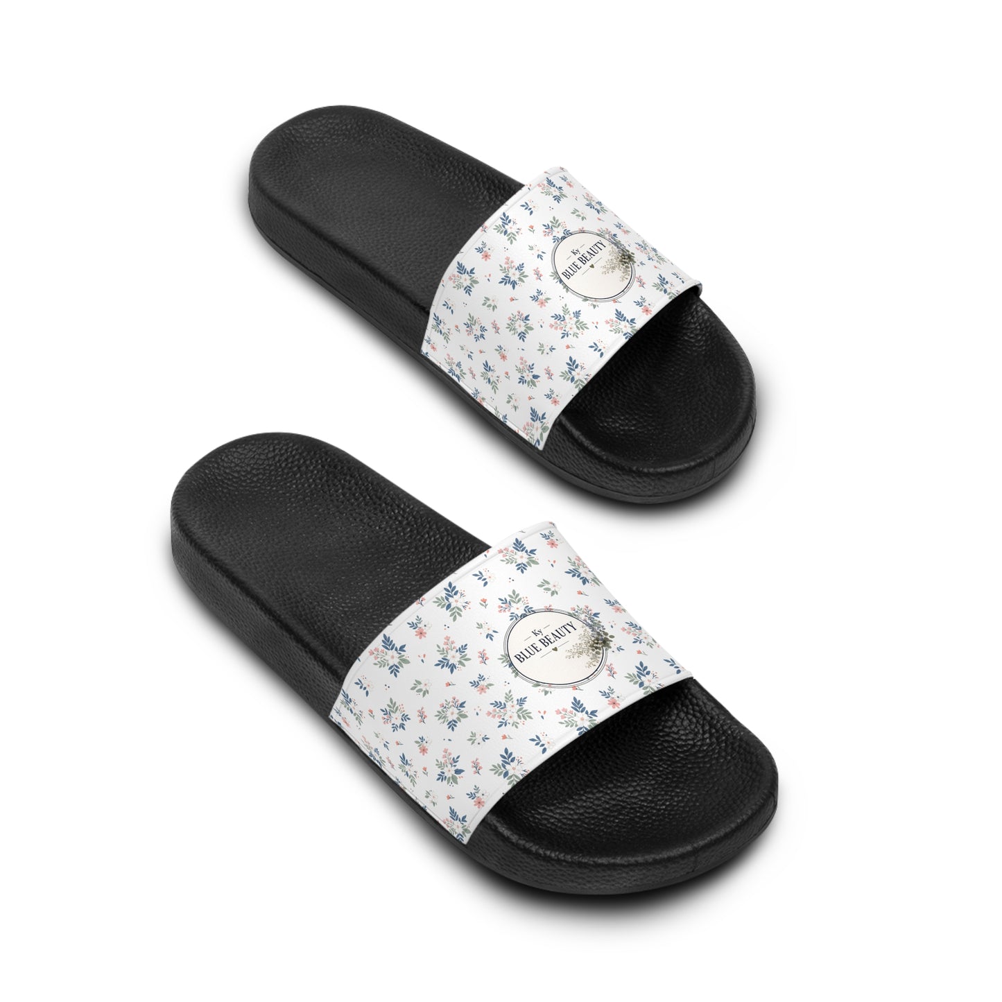 Slide Sandals — Floral Logo Women's Pool Slides