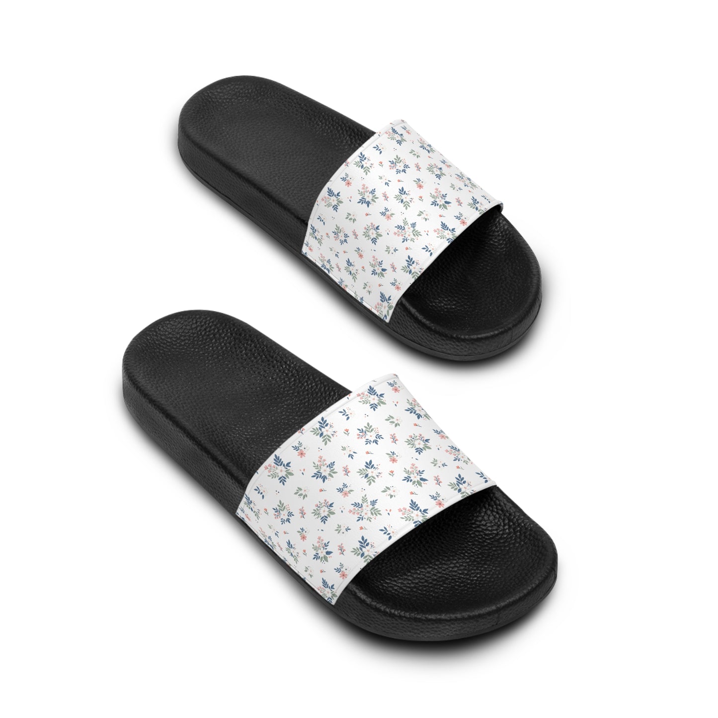 Floral Print Slide Sandals — Women's Cute Summer Slides