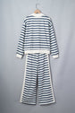 Stripe Mock Neck Top & Reverse Seam Pants Set