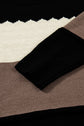 Colorblock Crew Neck Drop Shoulder Sweater
