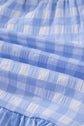 Gingham Ruffle Stripe Patchwork Lace Tie Shorts