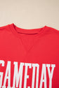 GAMEDAY Embroidered Patch Pattern Sweatshirt