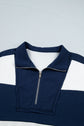 Stripe Colorblock Reverse Seam Top and Shorts Set