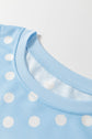 Polka Dot Oversized Top & Drawstring Shorts Set