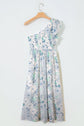 Floral Ruffle One Shoulder Maxi Dress