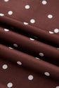 Polka Dot Metal Button Collar Pullover Sweatshirt