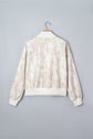 Camo Quarter-Zip Drop Shoulder Long Sleeve Sweatshirt