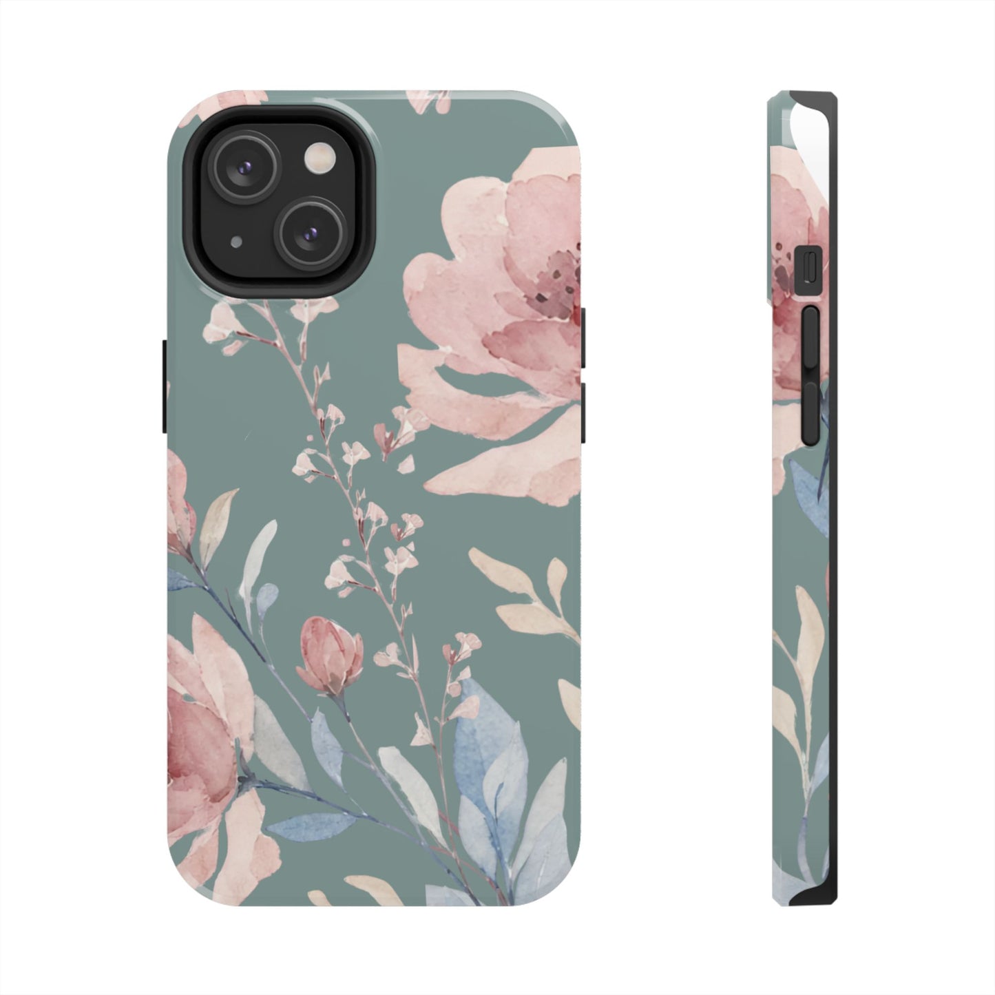 Green Fall floral Tough Phone Cases