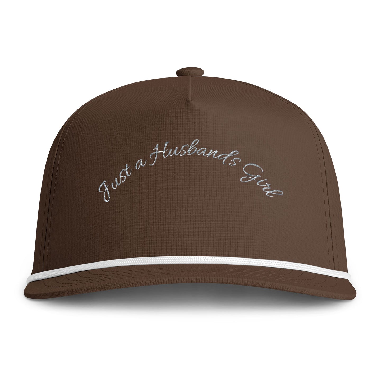 Baseball Cap — "Just a Husband’s Girl" Embroidered Rope Trucker Cap