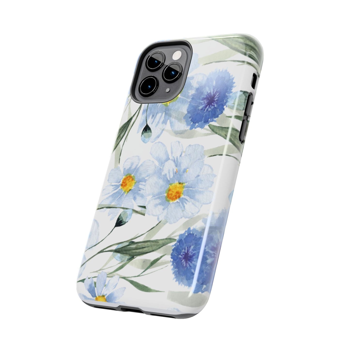Blue Floral Tough Phone Cases