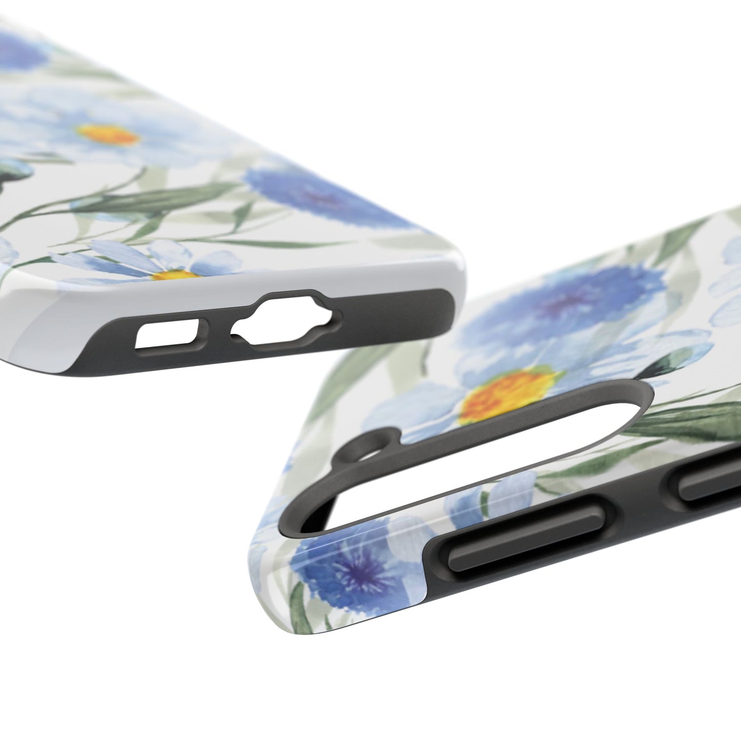 Blue Floral Tough Phone Cases