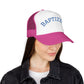 Baptized Foam Trucker Hat - Embroidered Faith Cap for Baptism & Church Celebrations