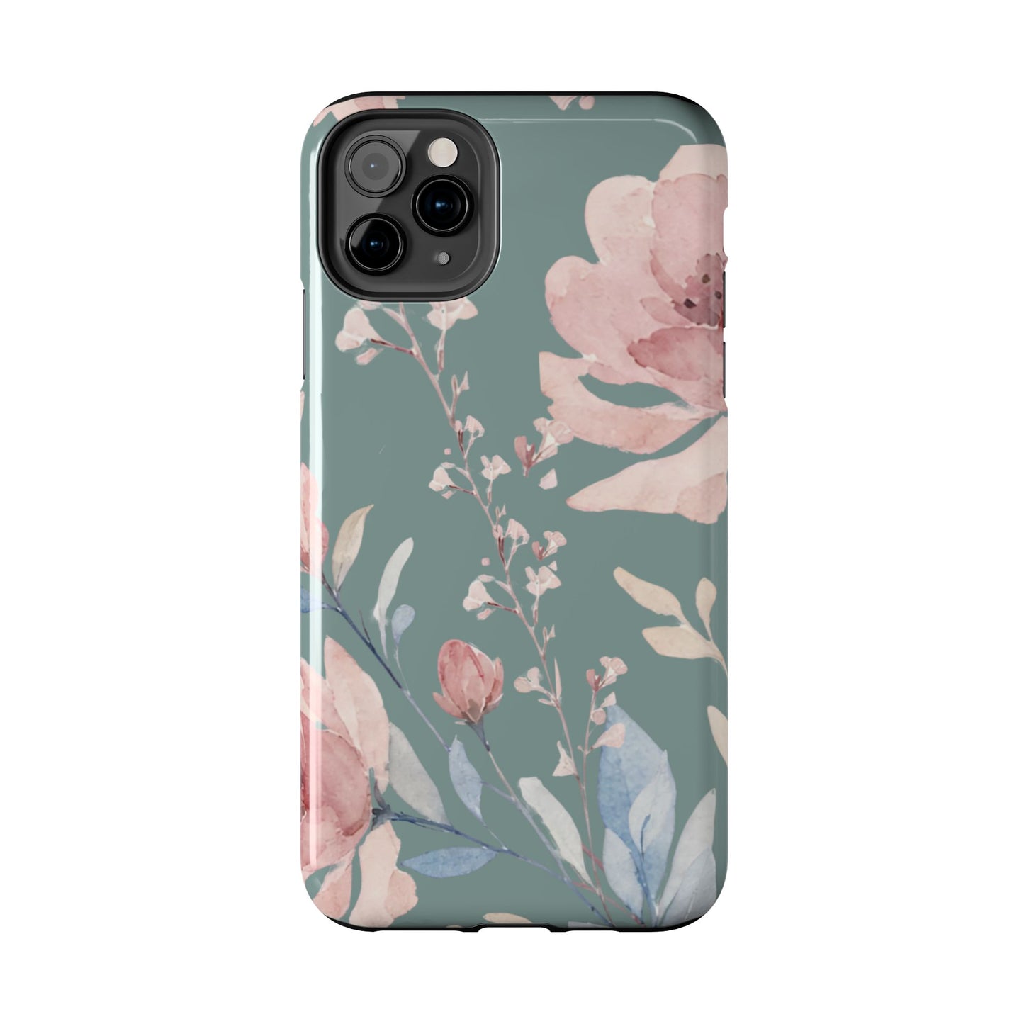 Green Fall floral Tough Phone Cases