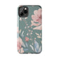 Green Fall floral Tough Phone Cases