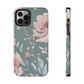 Green Fall floral Tough Phone Cases