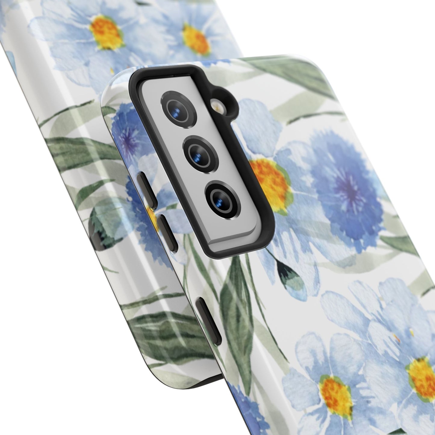 Blue Floral Tough Phone Cases