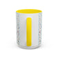 Blessed Nana Floral Accent Coffee Mug — Blue Striped 11/15oz