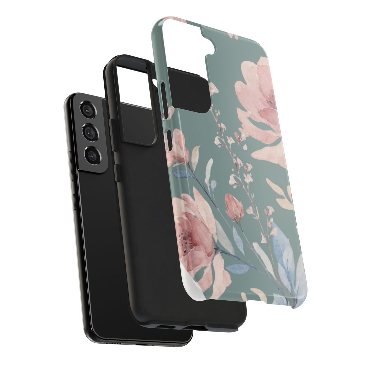 Green Fall floral Tough Phone Cases