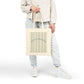 Faith Is Freedom Cotton Canvas Tote — Striped Inspirational Eco Bag