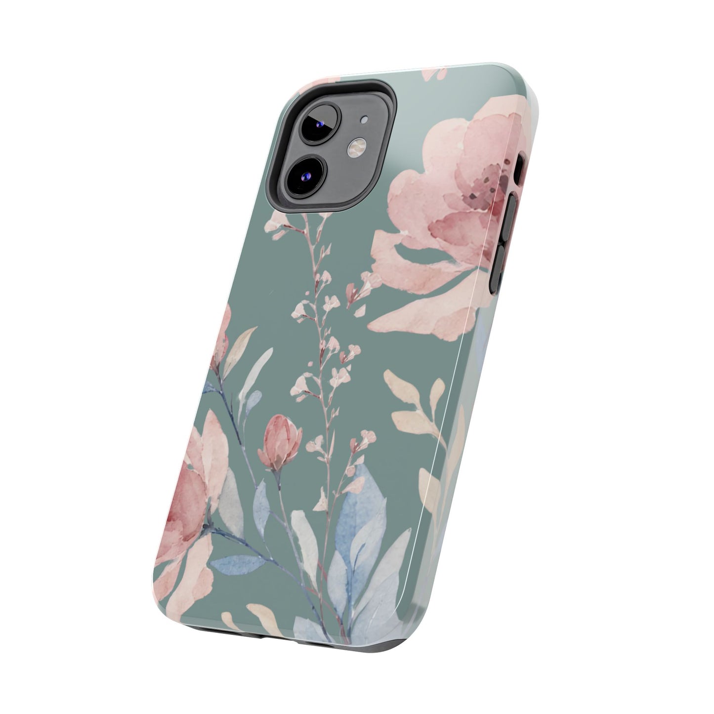 Green Fall floral Tough Phone Cases