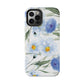 Blue Floral Tough Phone Cases