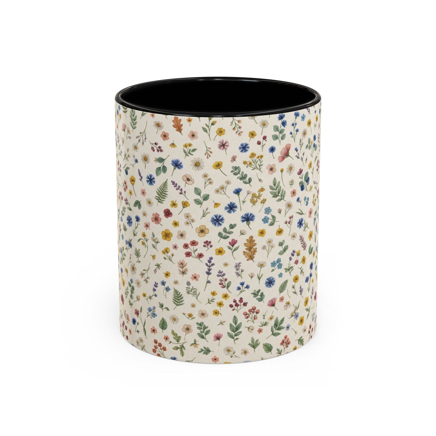 Fall Floral, Yellow Accent Coffee Mug (11, 15oz)