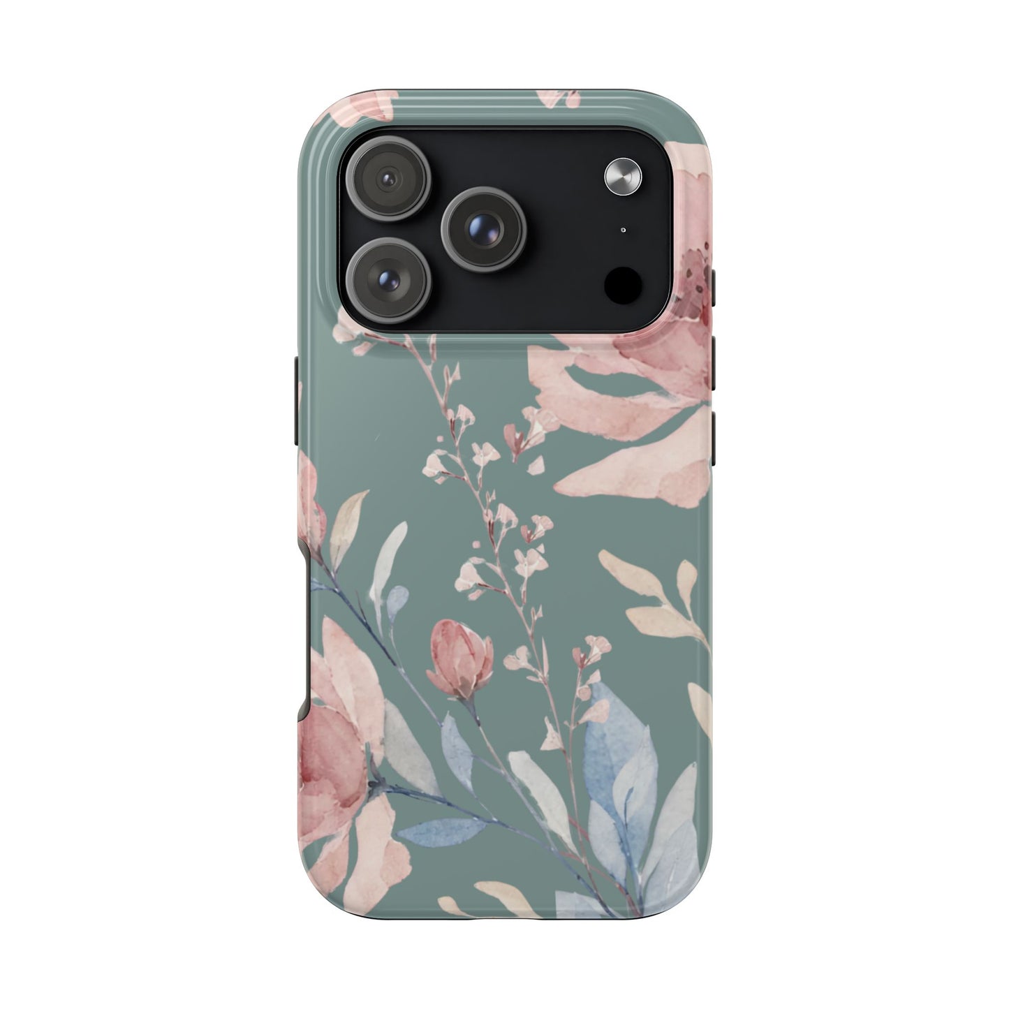 Green Fall floral Tough Phone Cases
