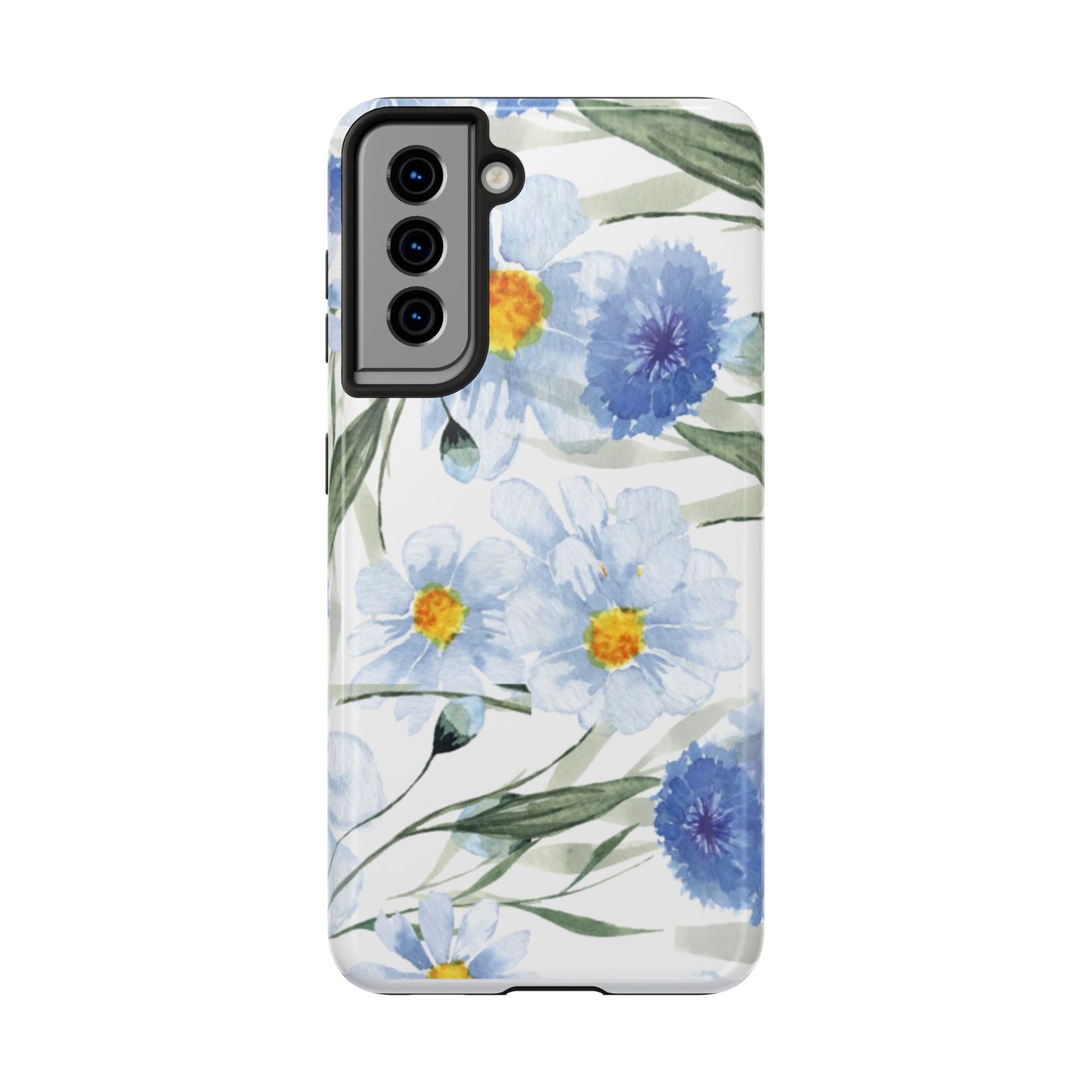 Blue Floral Tough Phone Cases