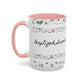 Baptized, Saved, and Coffee for the day-- Accent Coffee Mug (11, 15oz)