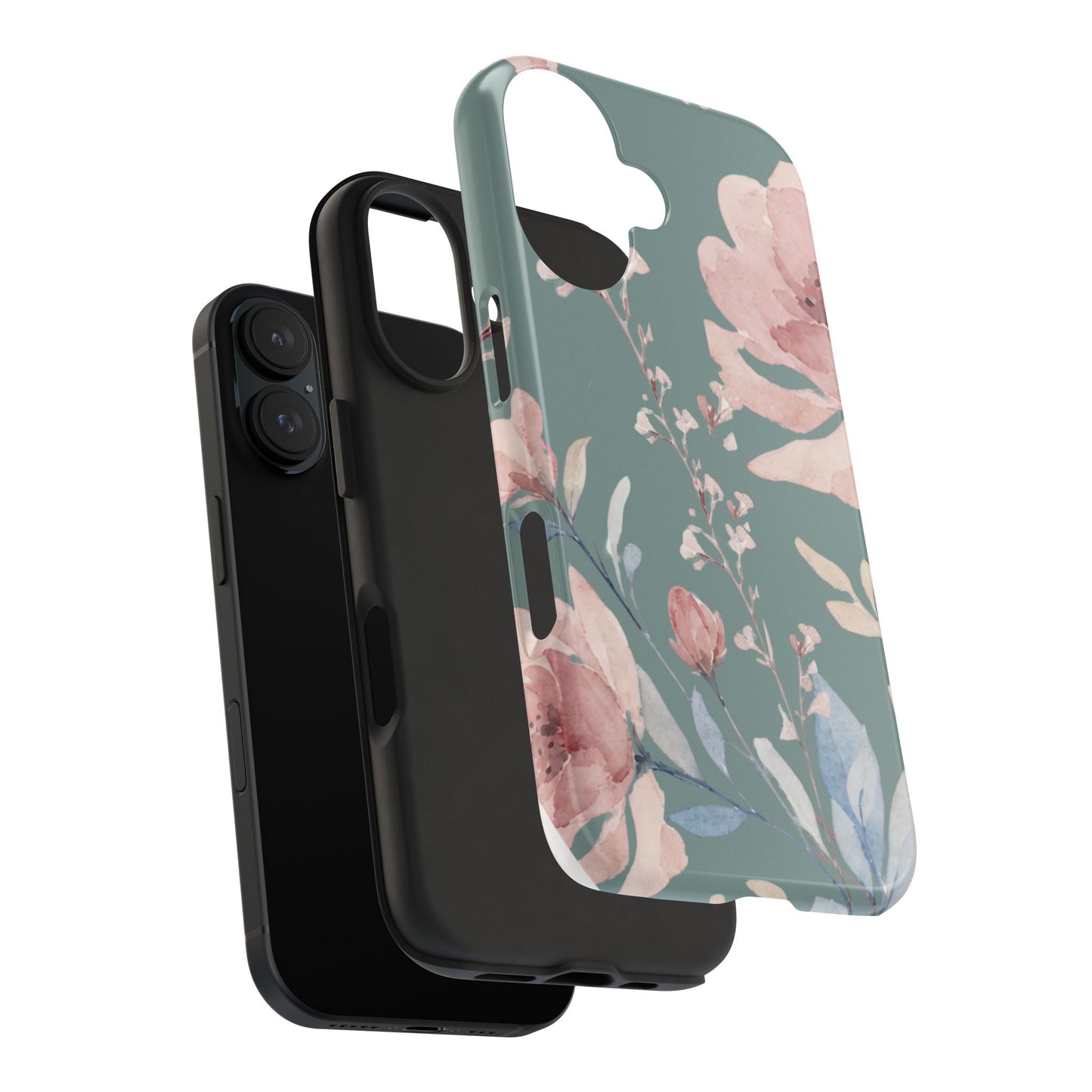 Green Fall floral Tough Phone Cases