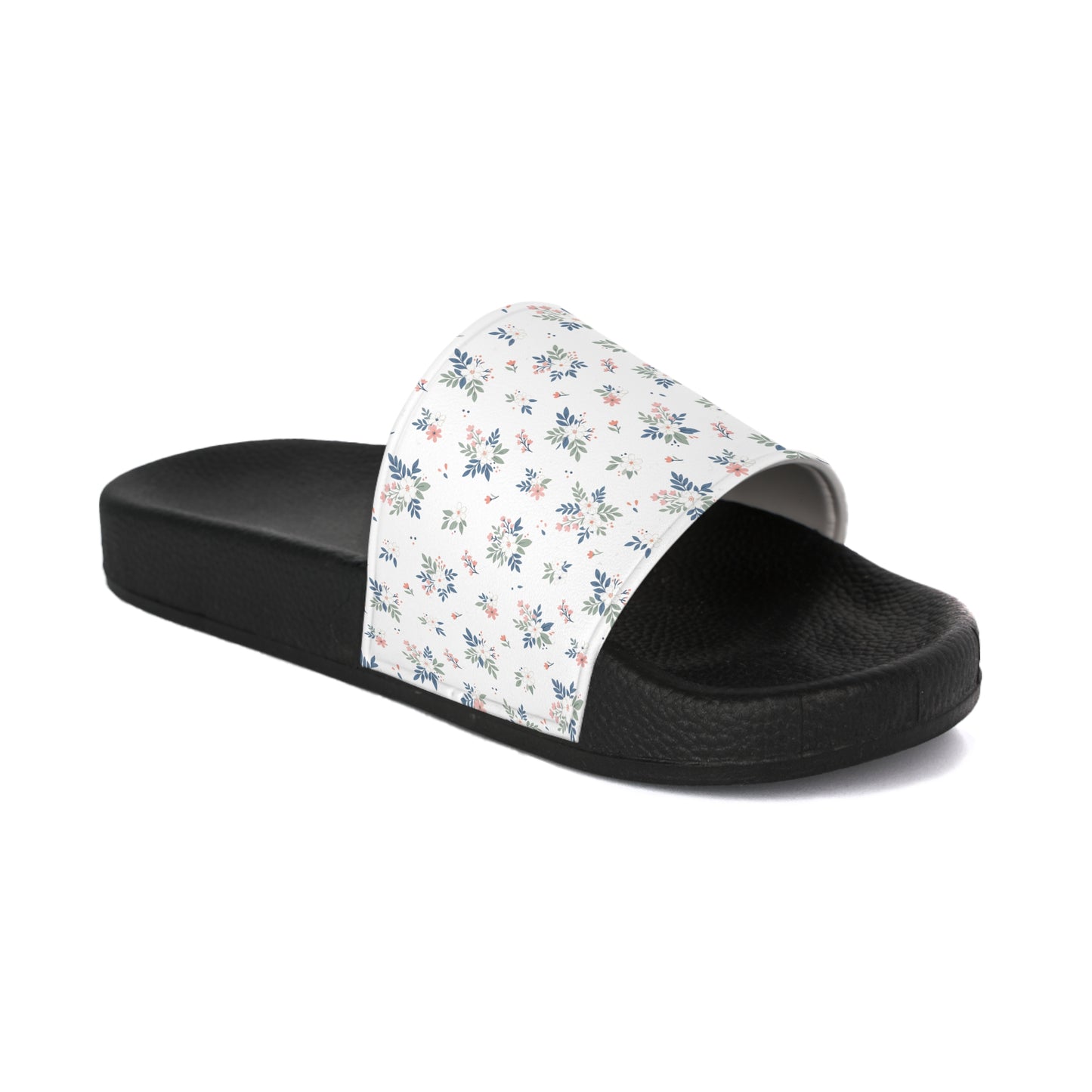 Floral Print Slide Sandals — Women's Cute Summer Slides