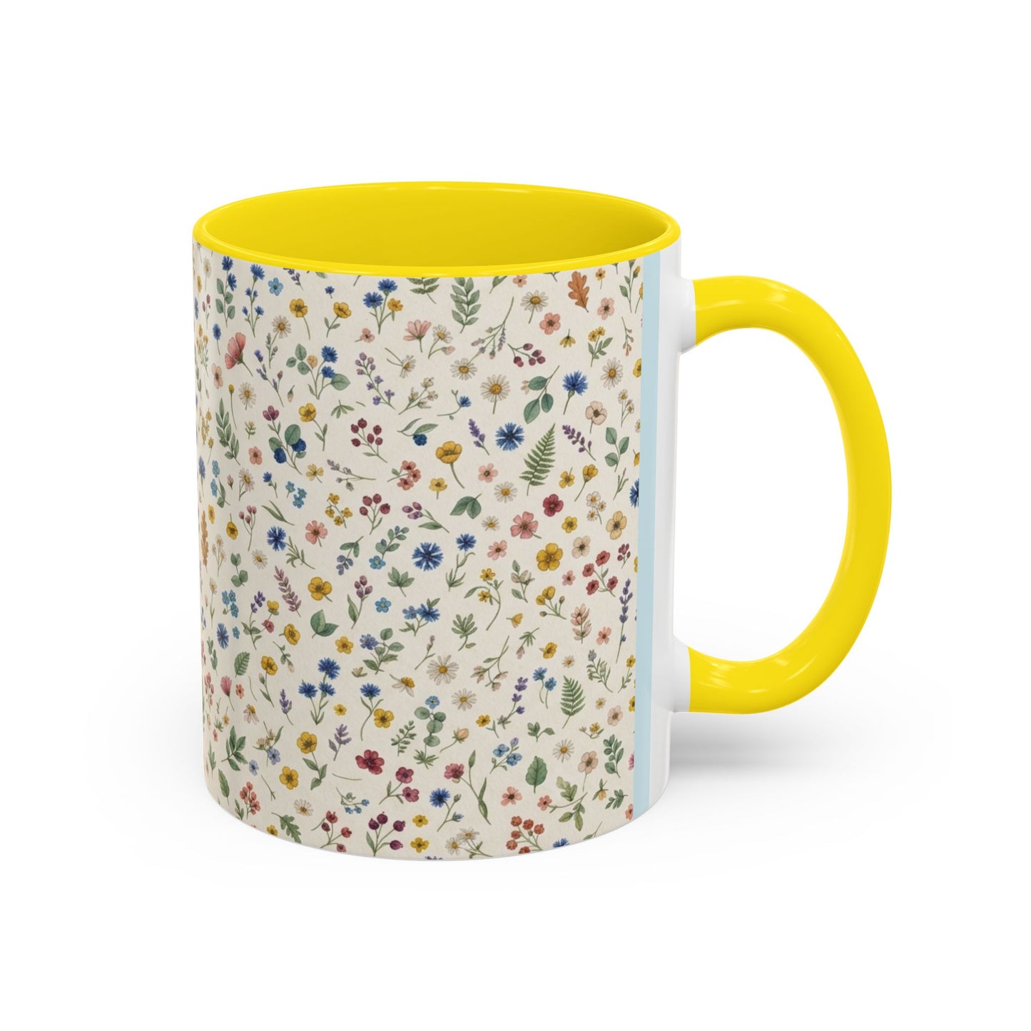 Fall Floral, Yellow Accent Coffee Mug (11, 15oz)