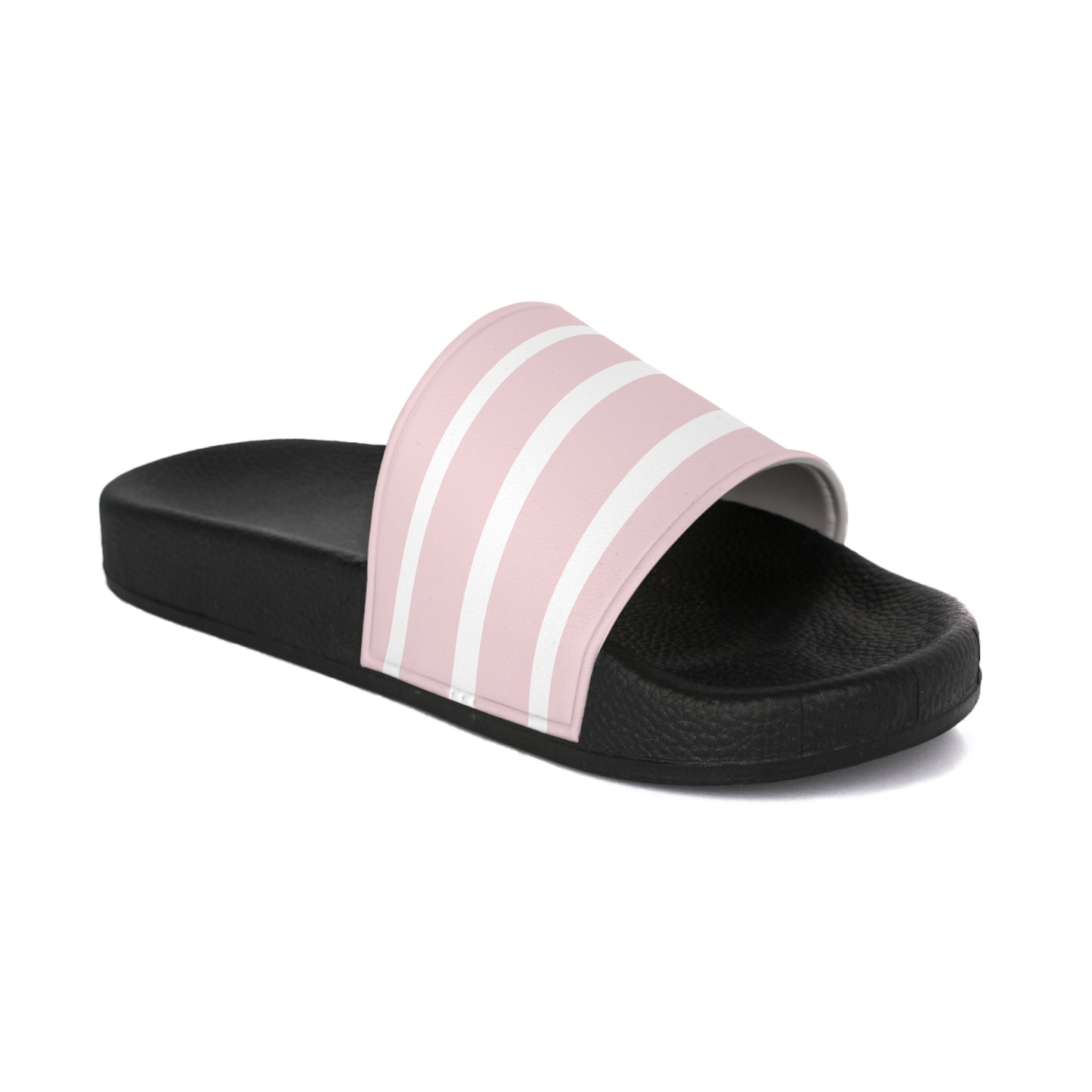 Pink Striped Slide Sandals — Women's Casual Pool & Beach Slides