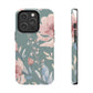 Green Fall floral Tough Phone Cases