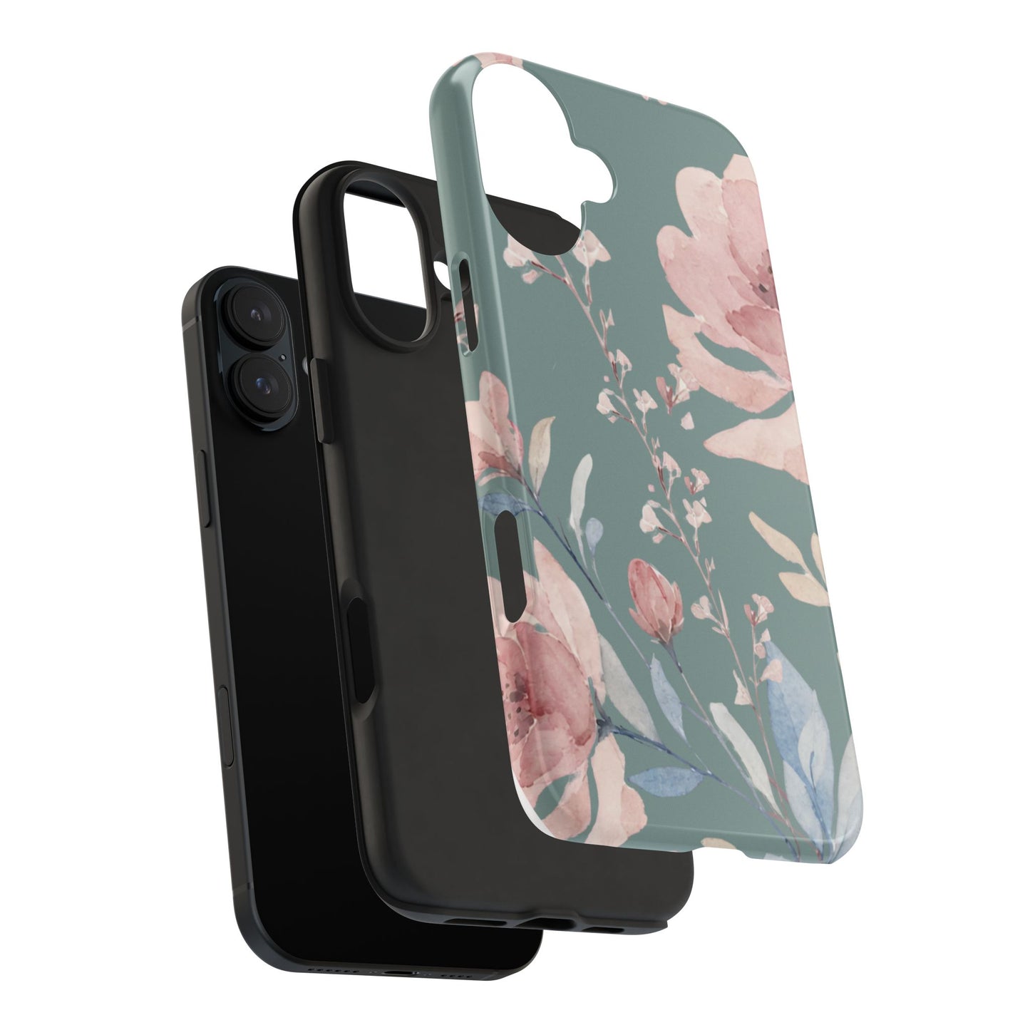 Green Fall floral Tough Phone Cases