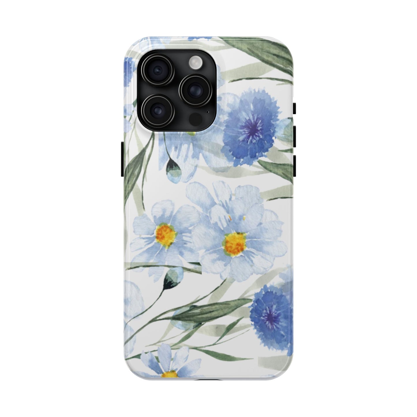 Blue Floral Tough Phone Cases