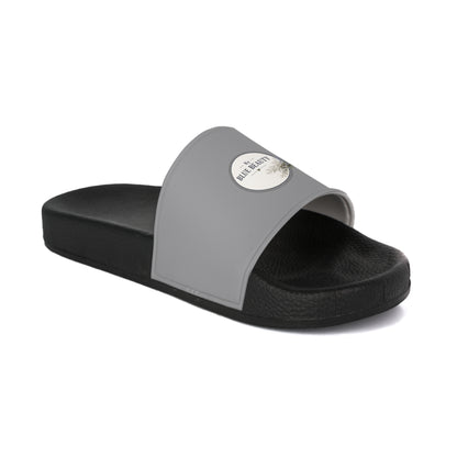 Women's Slide Sandals with Mini Logo Patch — Casual Pool & Summer Slides