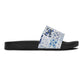 Tile Pattern Women's Slide Sandals — Blue Mosaic Pool & Beach Slides