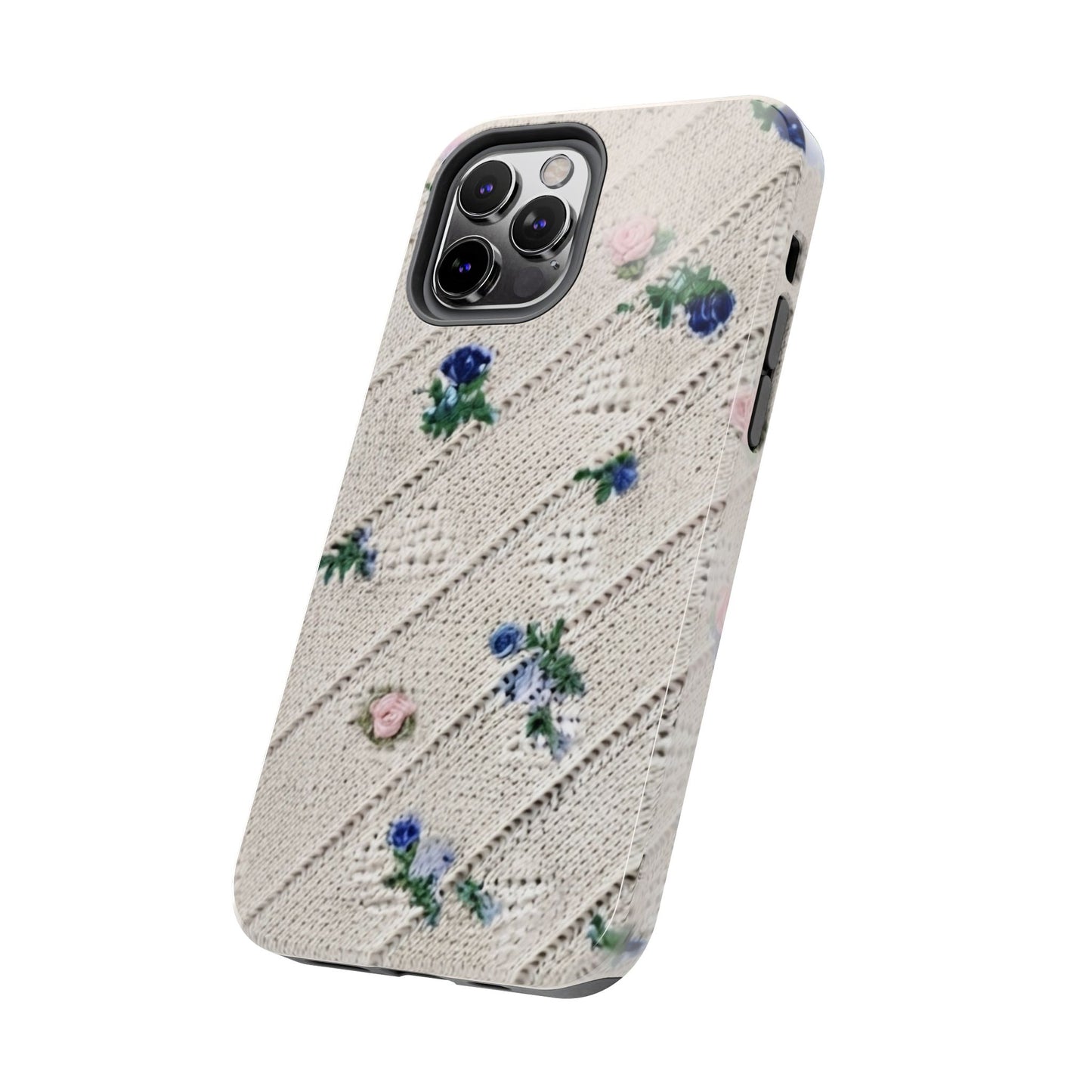Tough Phone Cases, Fabric Like, Grandmillenial, Floral