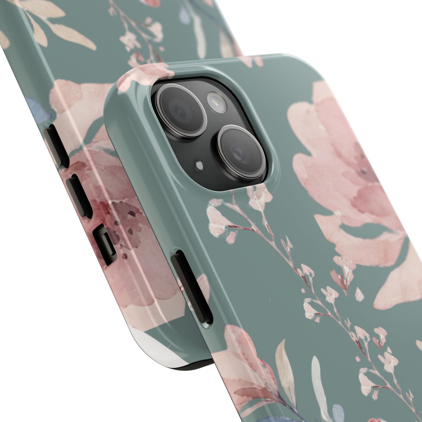 Green Fall floral Tough Phone Cases