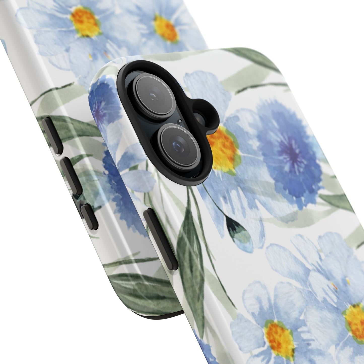 Blue Floral Tough Phone Cases