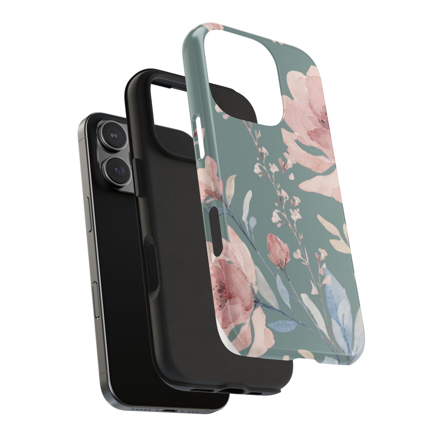 Green Fall floral Tough Phone Cases