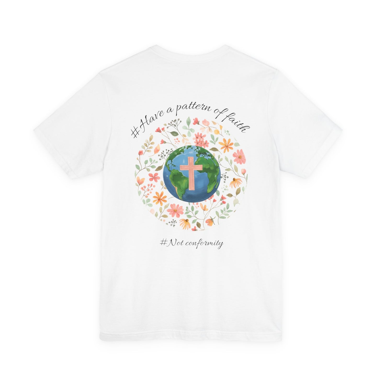 Columbia Blue- It’s Just Earth, Chill Out, Romans 12:2  Jersey Short Sleeve Tee