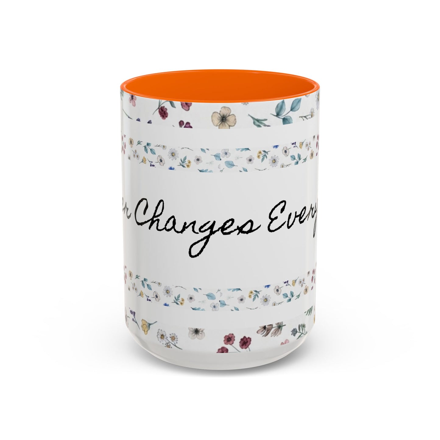 Prayer Changes Everything Accent Coffee Mug (11, 15oz)