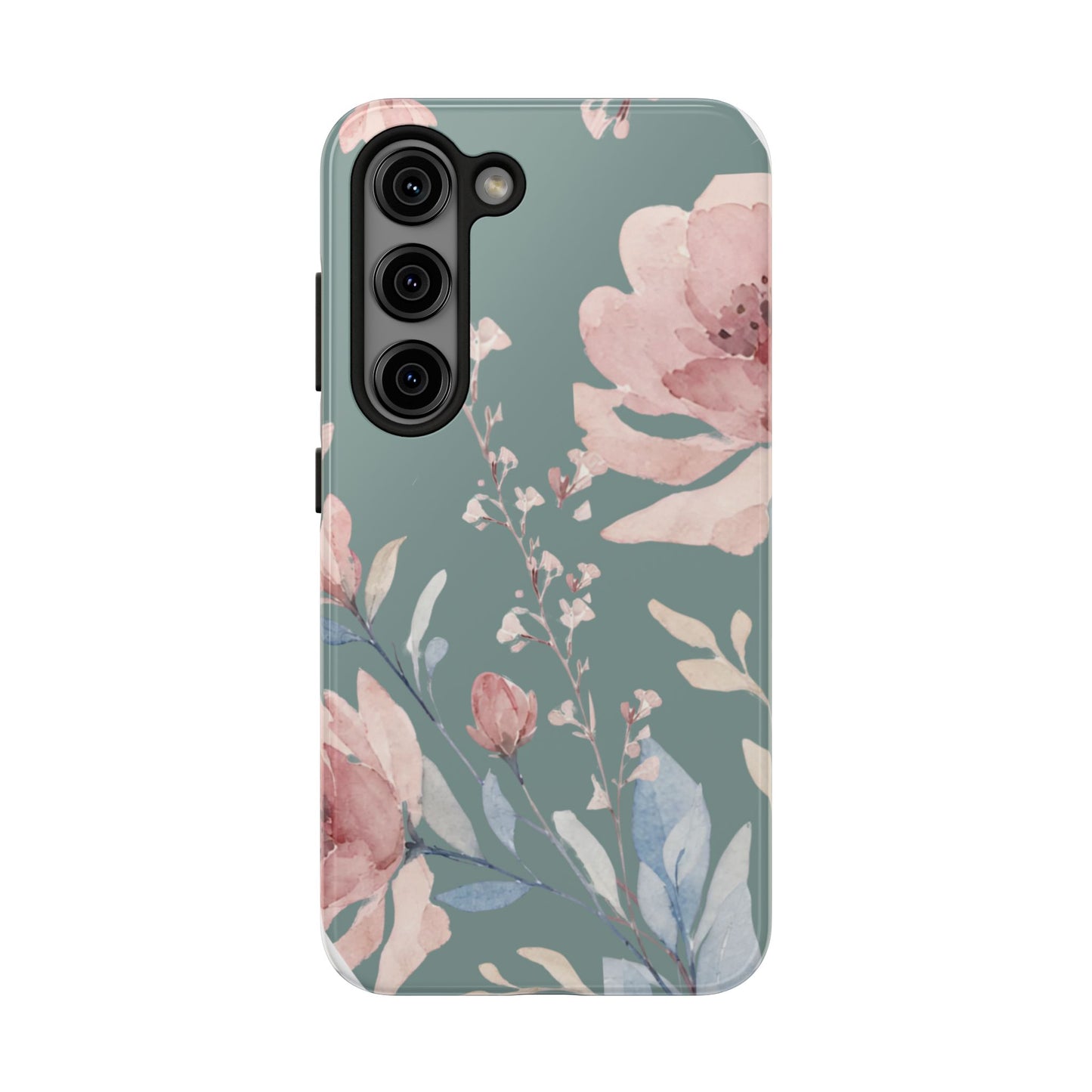 Green Fall floral Tough Phone Cases