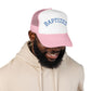 Baptized Foam Trucker Hat - Embroidered Faith Cap for Baptism & Church Celebrations