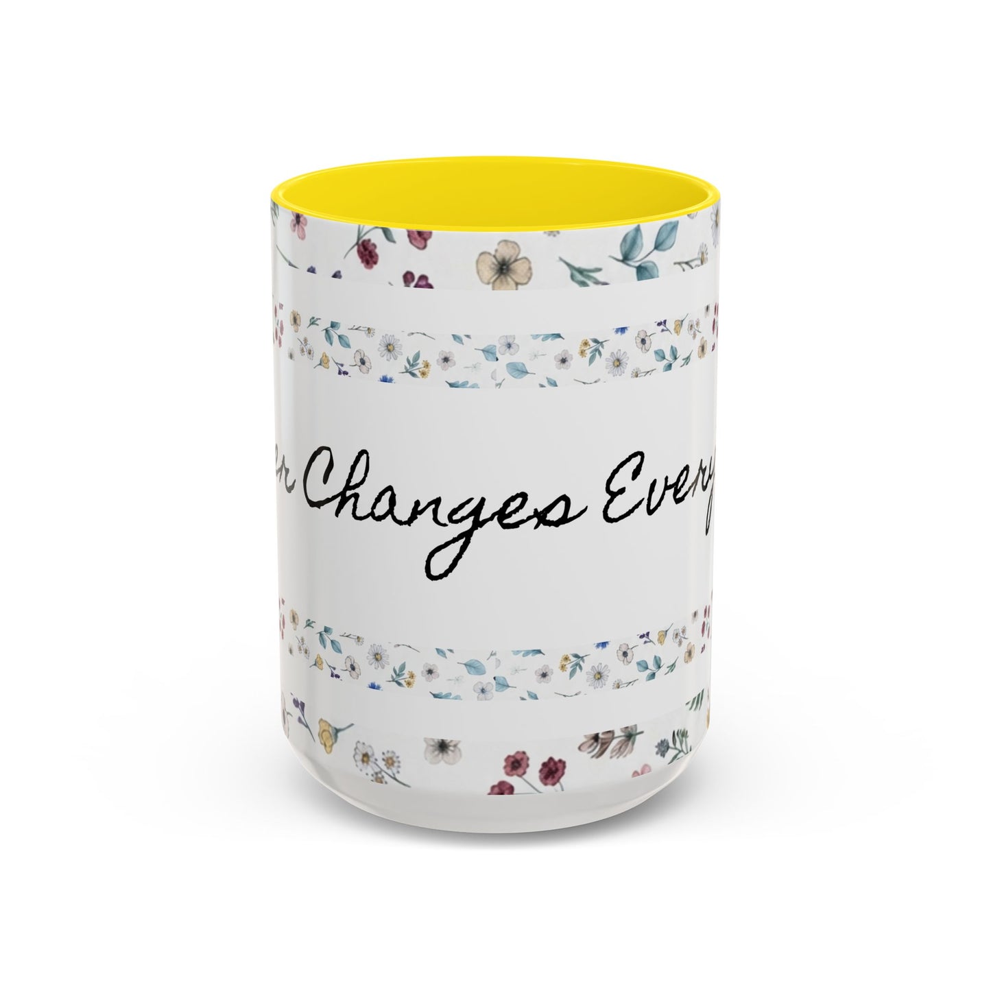 Prayer Changes Everything Accent Coffee Mug (11, 15oz)