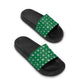Floral Green Slide Sandals — Women's Daisy Print Pool & Beach Slides