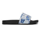 Blue Mosaic Tile Slide Sandals — Women's Pool & Casual Beach Slides