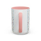 Blessed Nana Floral Accent Coffee Mug — Blue Striped 11/15oz